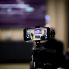 A look at the video setup that is in the process of capturing Diana's talk